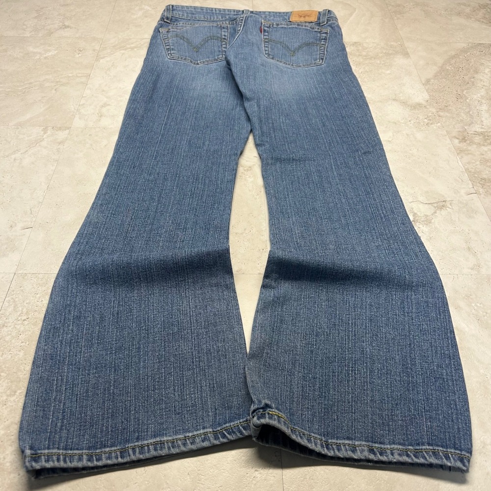 Levi's 524 Too Superlow Bootcut Jeans Medium Wash Blue Women Sz 7M Y2K Low Rise